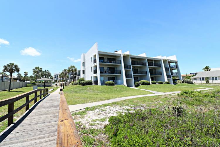 An exterior view of the Island South condo